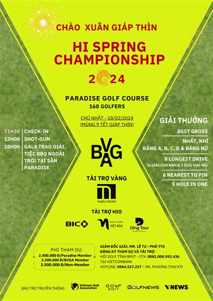 BVGA chào xuân Giáp Thìn với giải Hi Spring Championship 2024