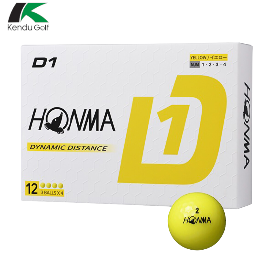 Bóng Golf Honma D1 Màu Vàng/Cam/Xanh/Multi